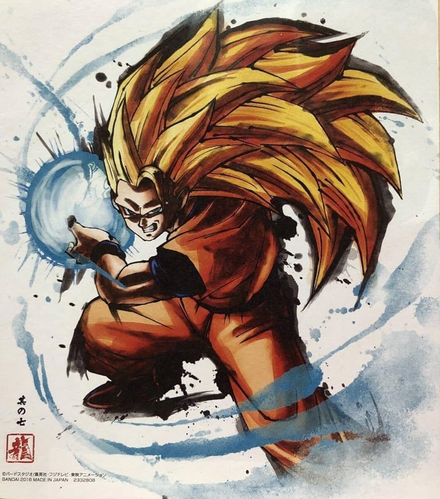 Amazon.co.jp: 色紙ART1 ミニ色紙 超サイヤ人3 孫悟空 かめはめ波 鳥山