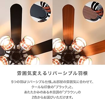 Amazon.co.jp : LOWYA ロウヤ 照明 シーリングファンライト シーリング