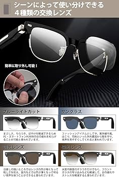 Amazon.co.jp: 骨伝導メガネ 骨伝導スマートグラス 集音機能付き 集音