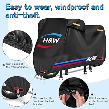 Amazon | 【Amazon 限定ブランド 】H&W 新版 バイクカバー 420D厚手