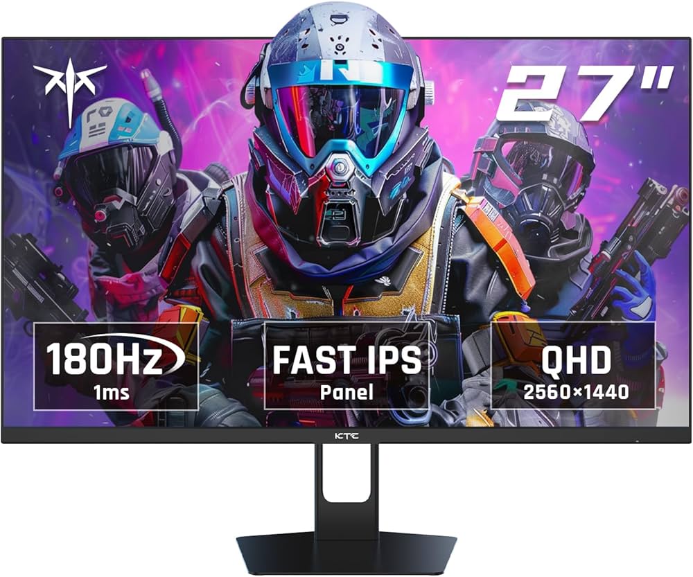 Amazon.co.jp: KTC 27 Inch QHD Gaming Monitor, 180Hz 1ms GTG Fast