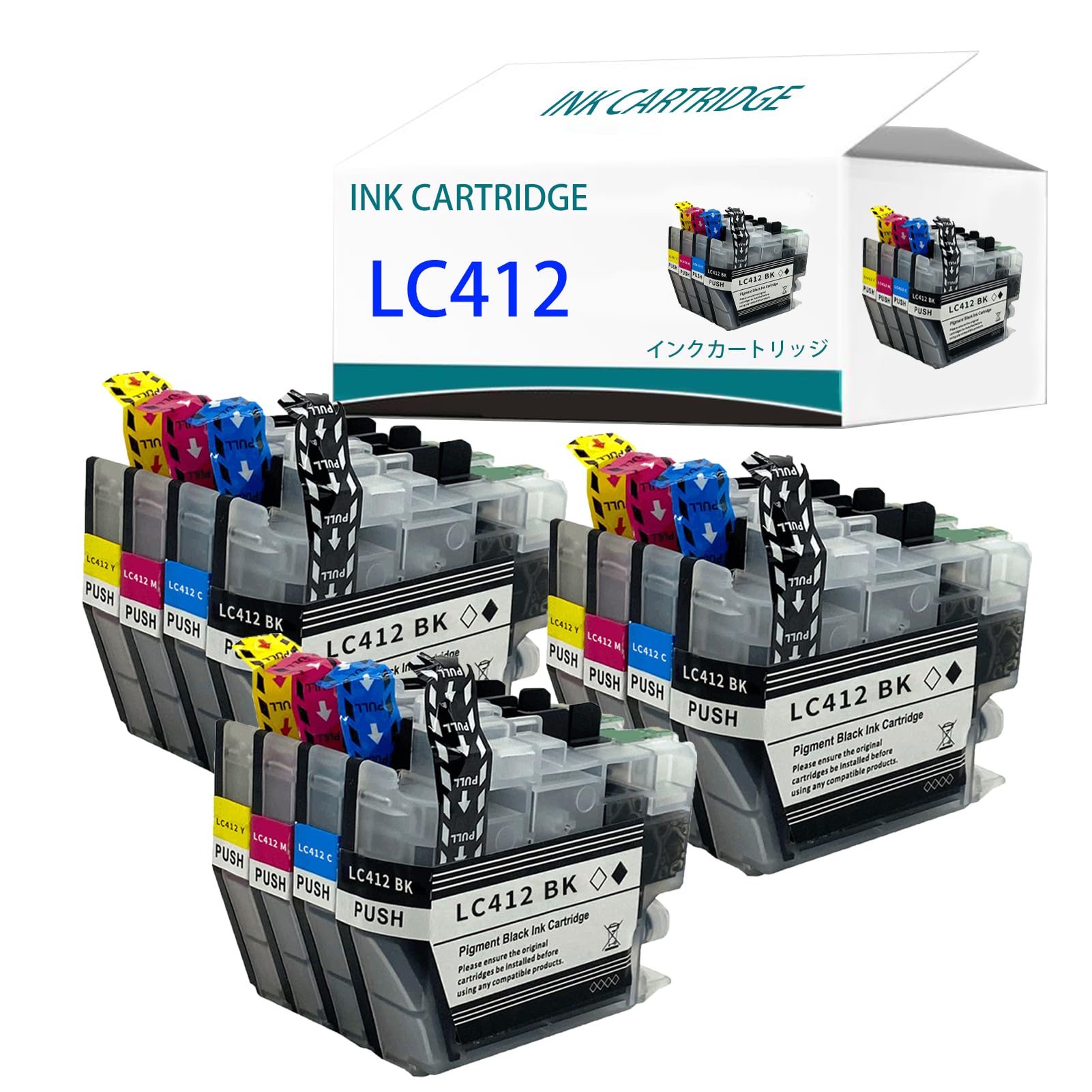 Amazon.co.jp: Diumy LC412交換用インク カートリッジ 用Brother MFC