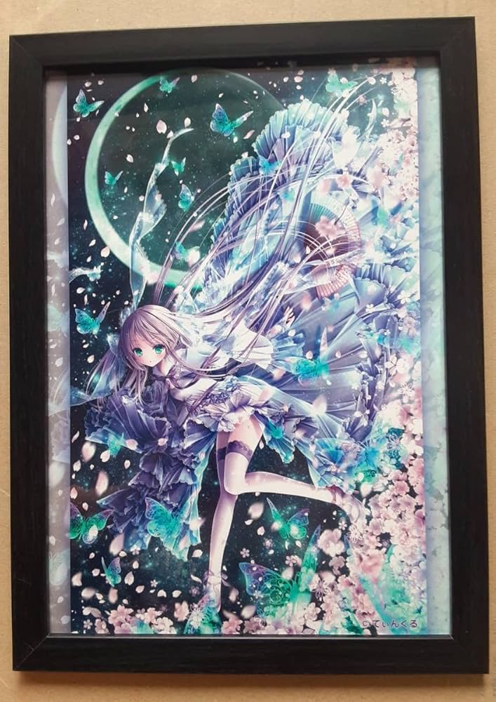 Amazon.co.jp: てぃんくる先生・版画100作品目記念イラスト・額装済