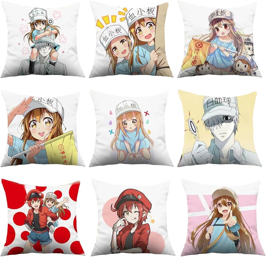 Amazon.co.jp: SHARANG はたらく細胞 抱き枕 血小板 赤血球 白血球