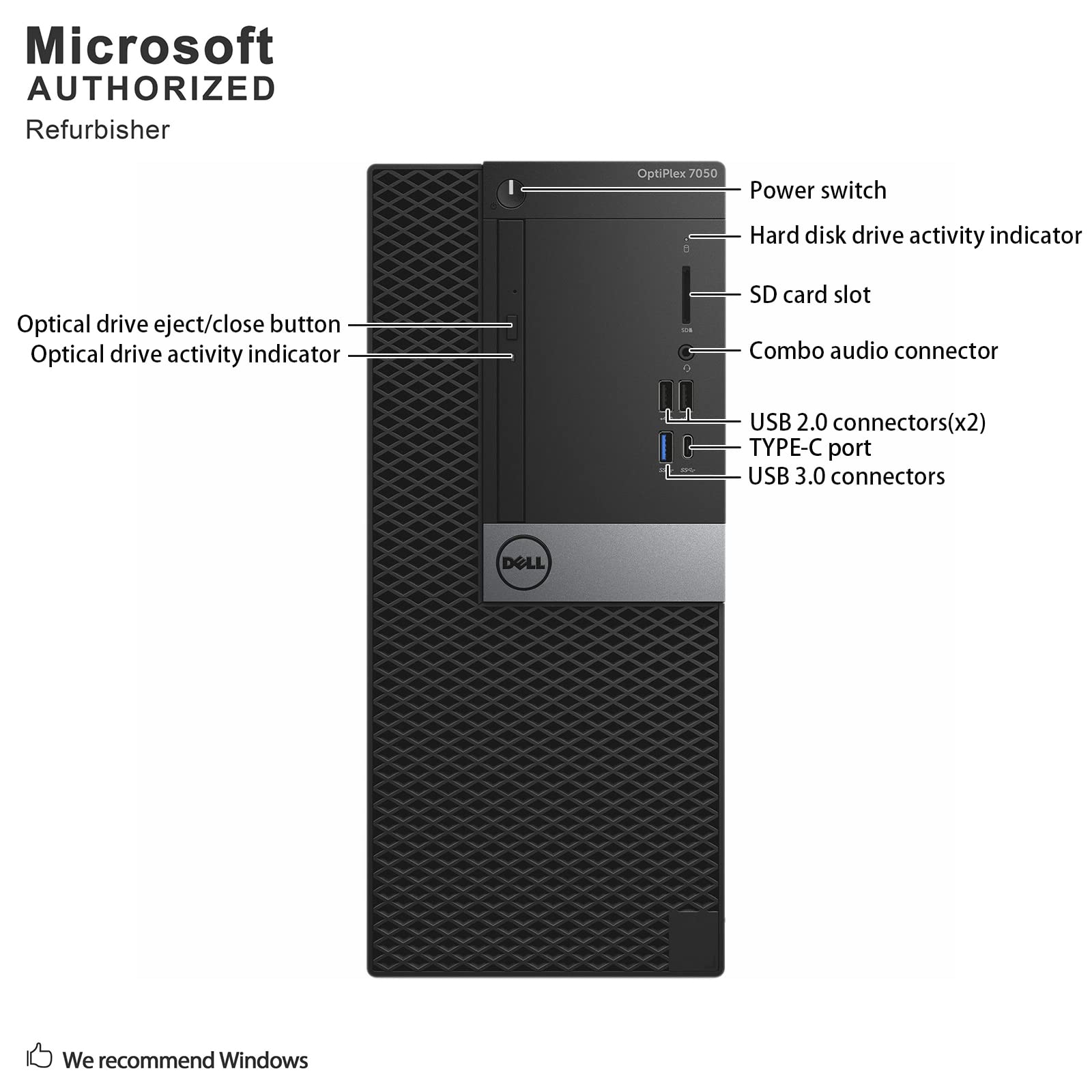Amazon.com: Dell OptiPlex 7050 'T Intel Core i7-6700 3.4 GHz, 16GB