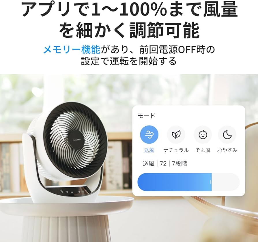 Amazon | 【節電対策】SwitchBot サーキュレーター 静音 首振り Alexa