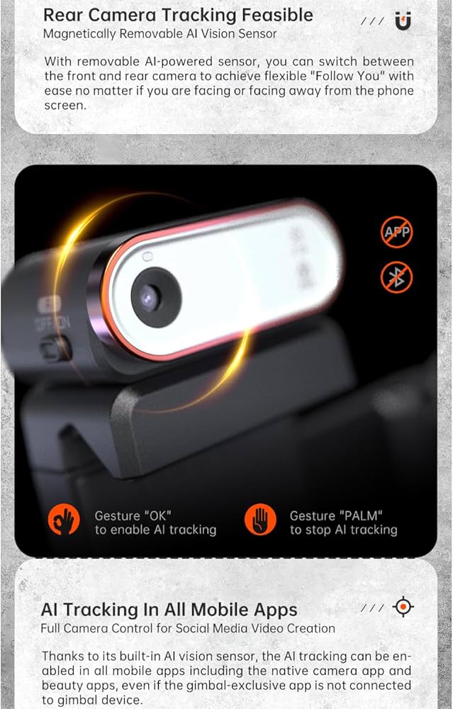 Amazon.co.jp: hohem M6 Kit スマートフォンジンバルスタビライザー