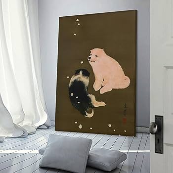 Amazon.co.jp: 長沢芦雪 犬 有名な絵画アートポスター1 印刷 ポスター