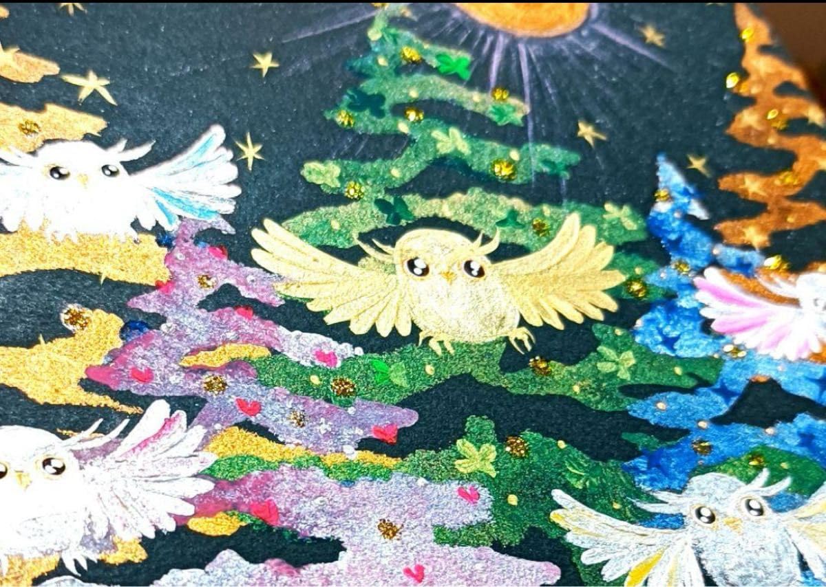 開運絵画 開運絵画 皆既日食月祈りヒーリング 月祈りヒーリング皆既日食