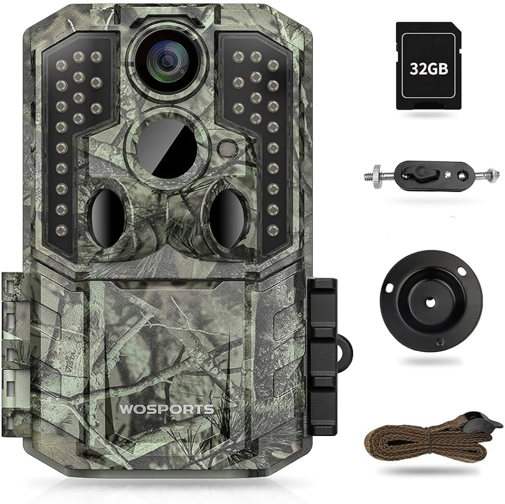 Amazon.co.jp: Wosports トレイルカメラ4k 防犯カメラ屋外 センサー