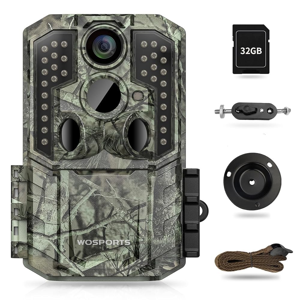 Amazon.co.jp: Wosports トレイルカメラ4k 防犯カメラ屋外 センサー