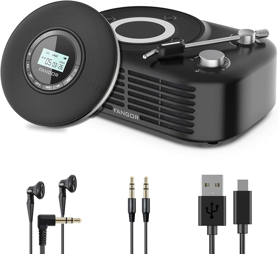 Amazon.co.jp: CDプレーヤー FANGOR ポータブルCDプレーヤー Bluetooth