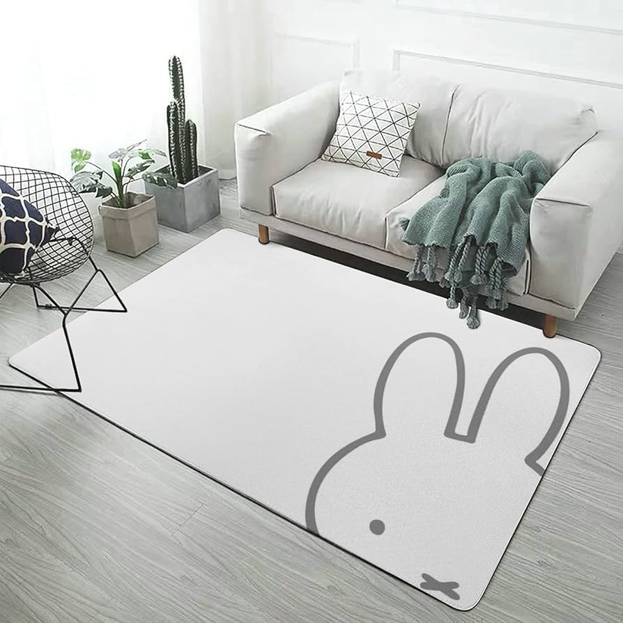 Amazon | ミッフィー ラグ カーペット 洗える ラグマット 滑り止め付