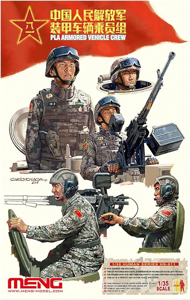 Amazon | モンモデル 1/35 中国人民解放軍 戦車兵 5体セット