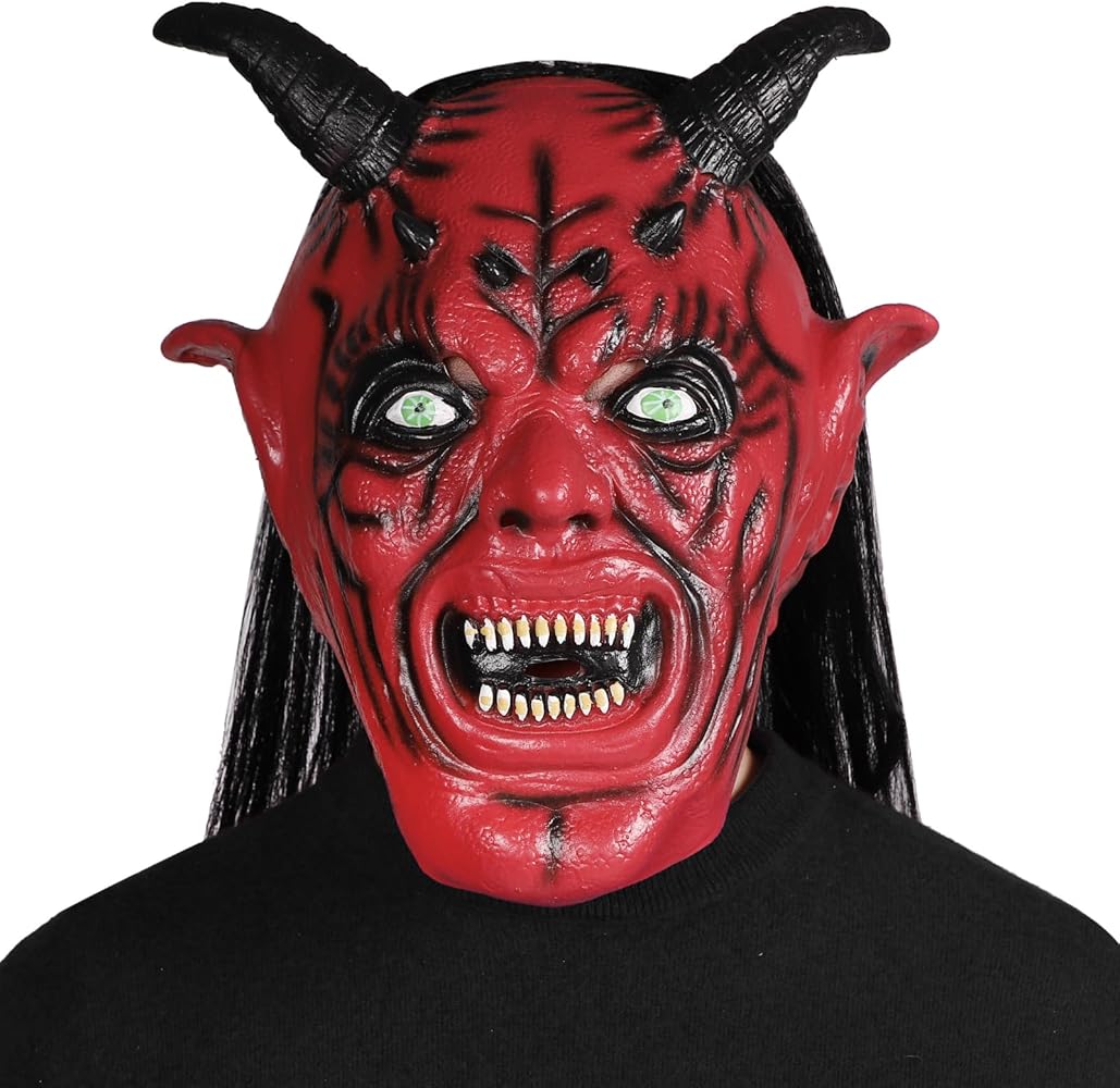 Amazon.co.jp: [mewin] 【日本企業】節分 鬼 お面 怖い リアル 鬼
