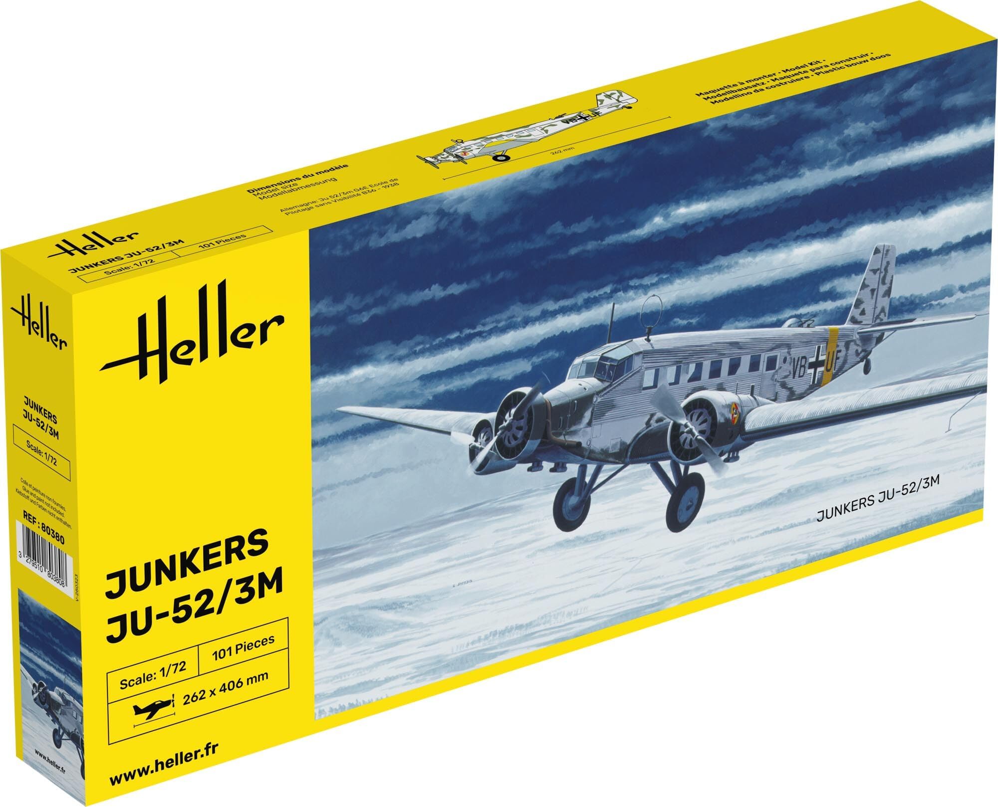 Amazon.com: Heller Junkers JU 52/3M Airplane Model Building Kit
