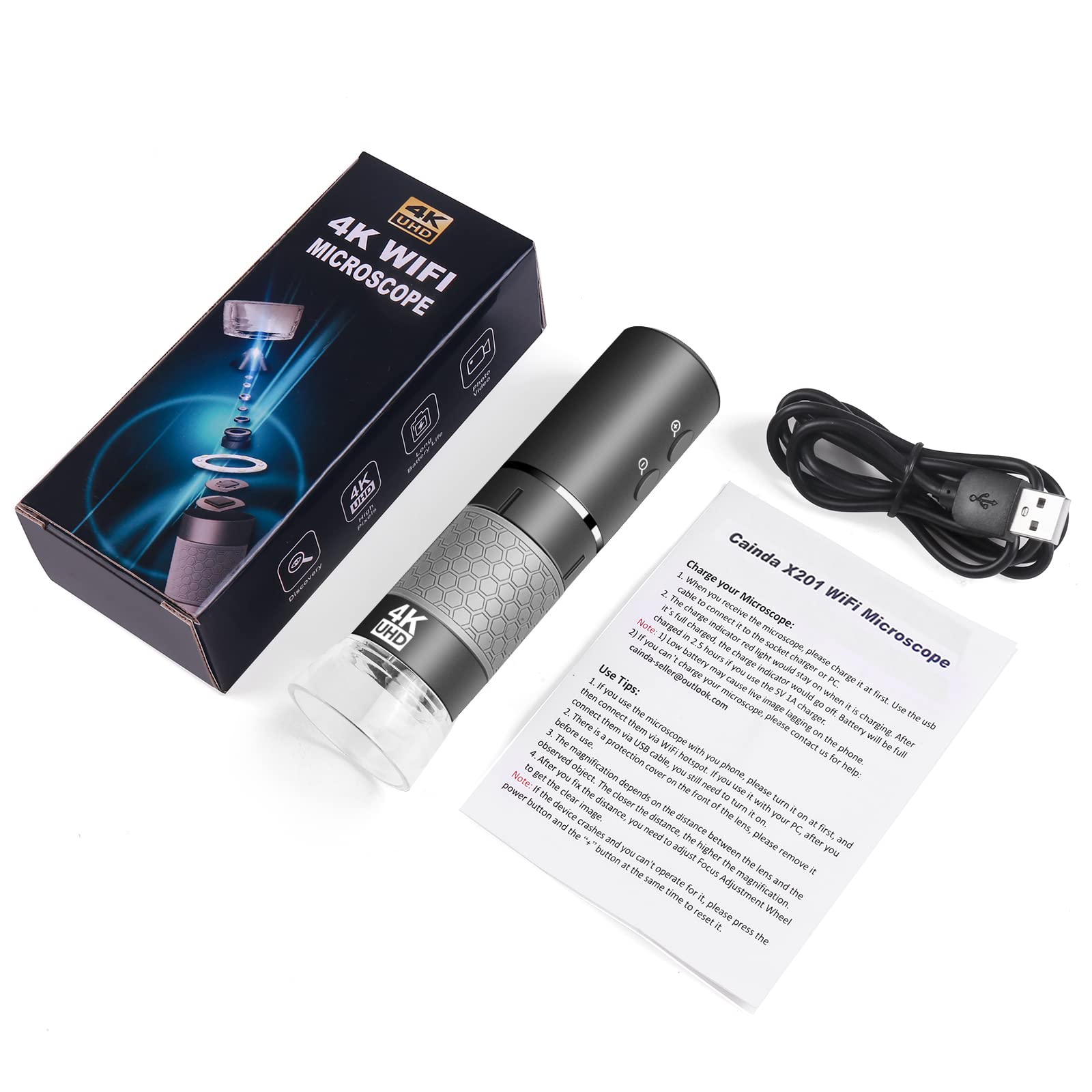 Amazon.com : Cainda 4K WiFi Digital Microscope Camera for iPhone