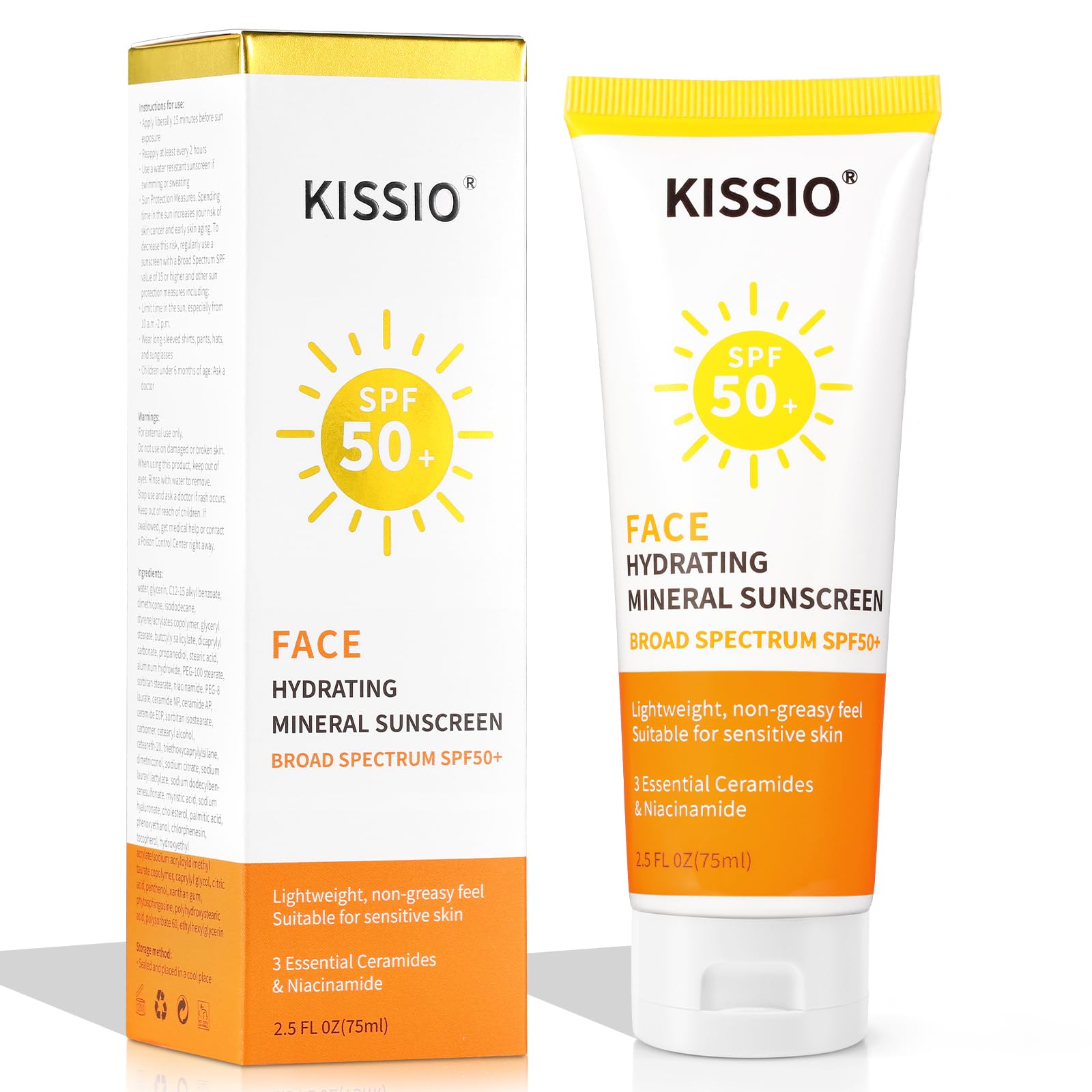 Amazon.com: KISSIO Sunscreen For Face,with Zinc Oxide and Titanium