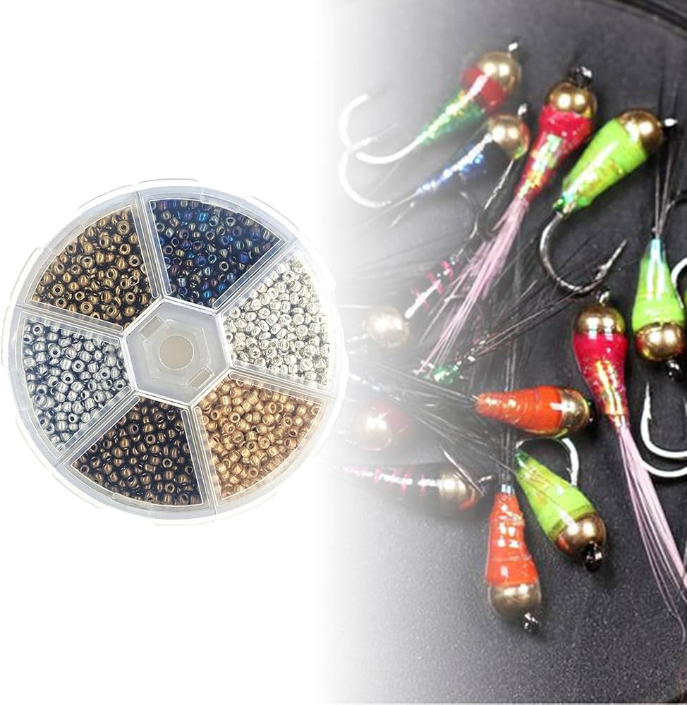 Amazon | フライフックバインディングマテリアルヘッドビーズフライ