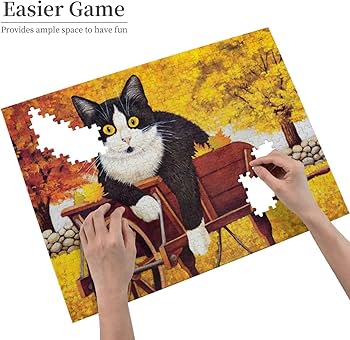 Amazon.co.jp: 500ピース ジグソーパズル 猫 油絵 水彩 ネコ 可愛い 52