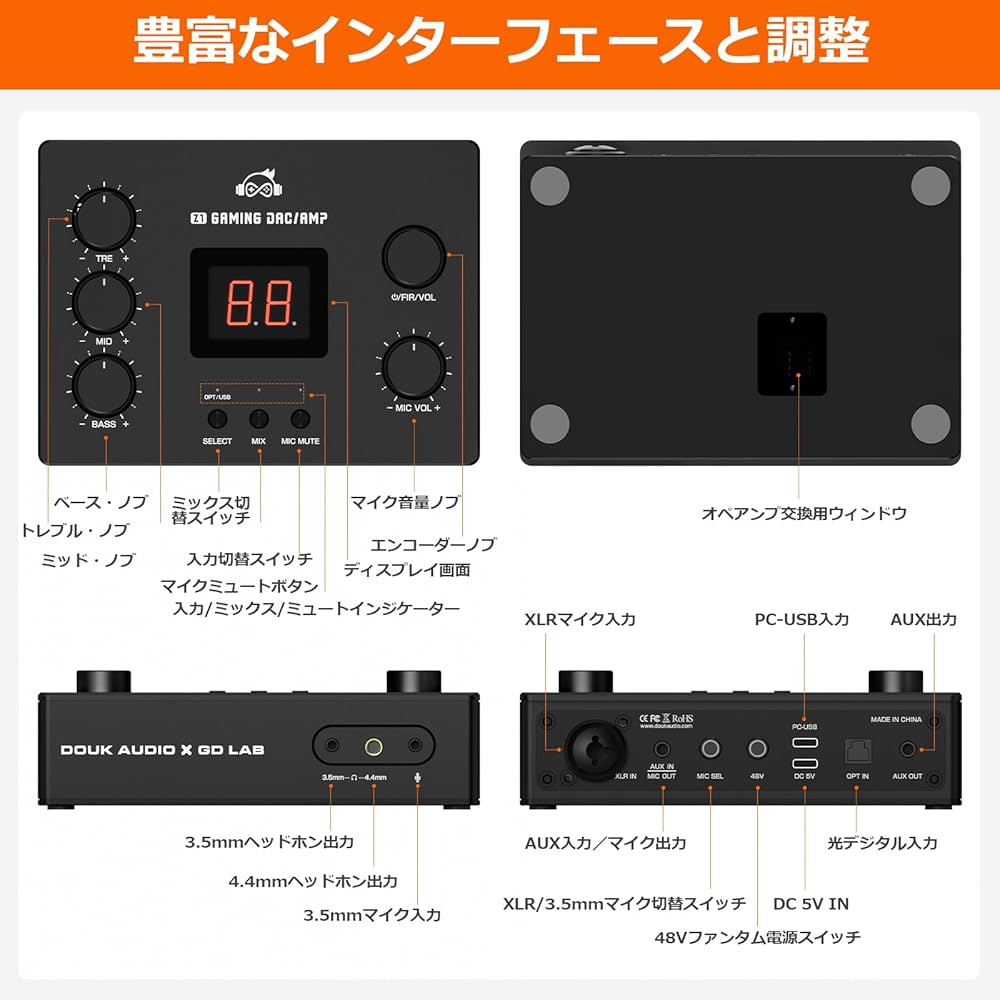 Amazon.co.jp: DOUK AUDIO X GD LAB Z1 ゲーミング DACアンプ: ゲーム
