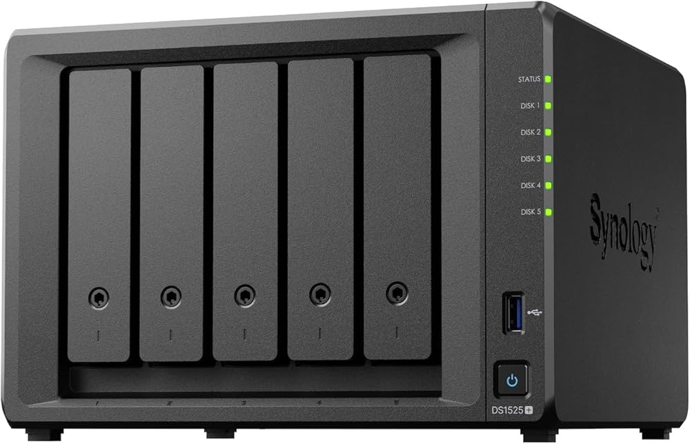 Amazon.co.jp: Synology NASキット 5ベイ 拡張可 DS1525+ AMD RyzenCPU