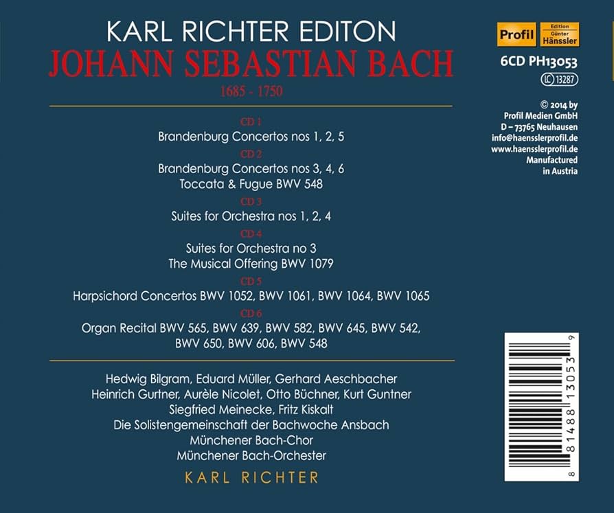 Amazon.co.jp: カール・リヒター・エディション / J.S.バッハ : 器楽曲