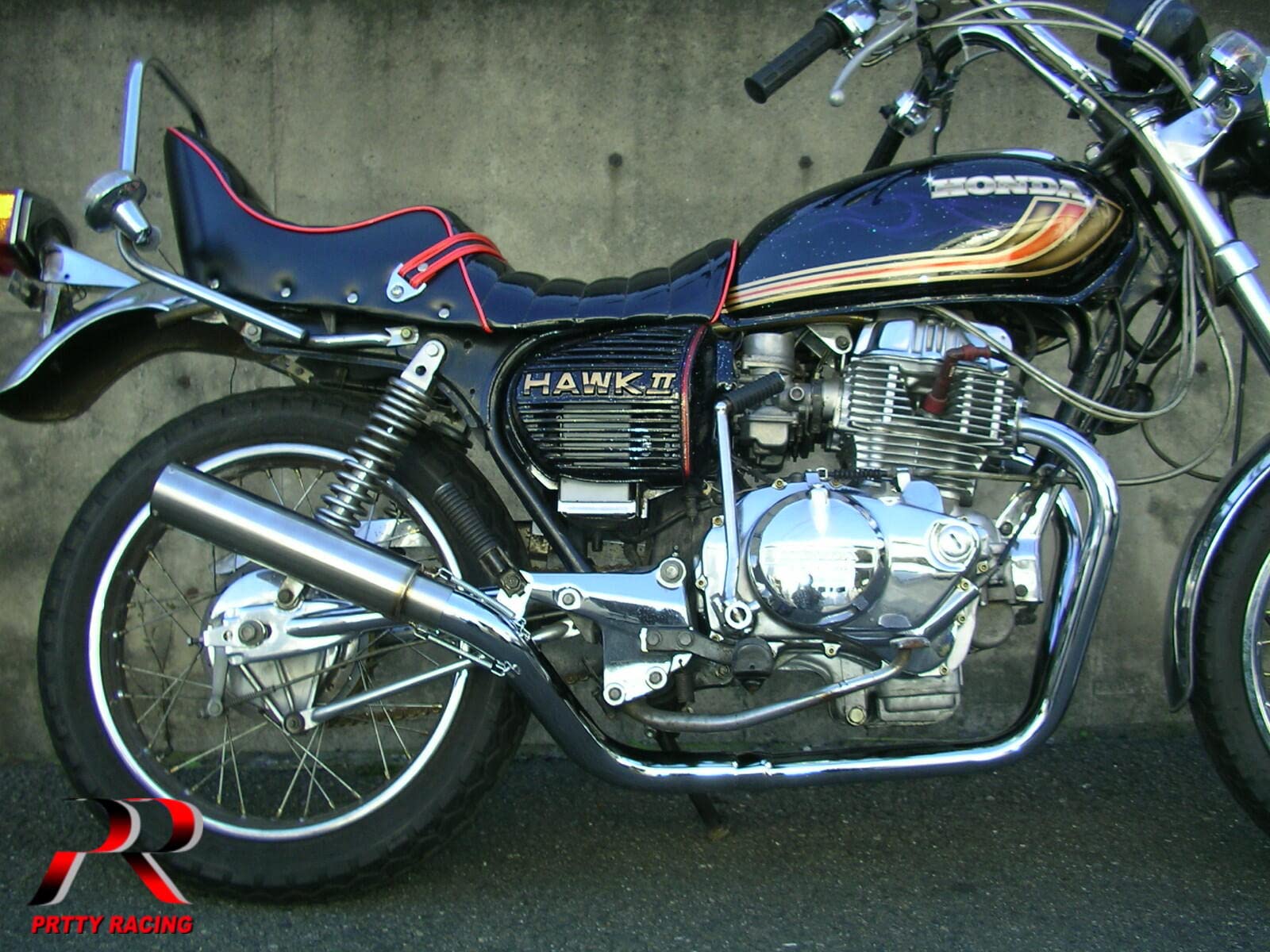 Amazon | CB250T CB400T ホーク2 2-1管 50.8π アルミサイレンサー