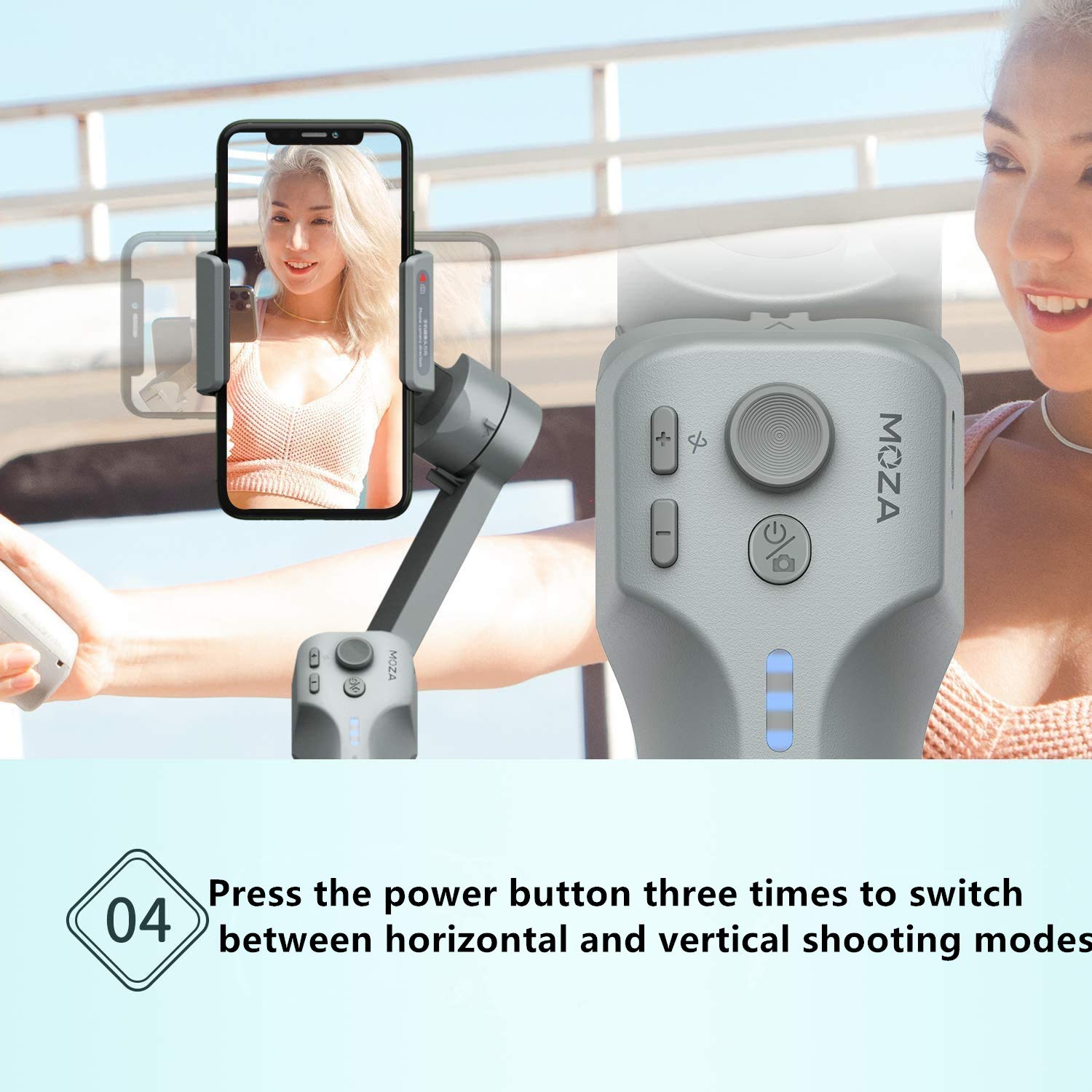 Amazon.co.jp: MOZA MINI MX スマホジンバル 3軸ジンバル 手持ち