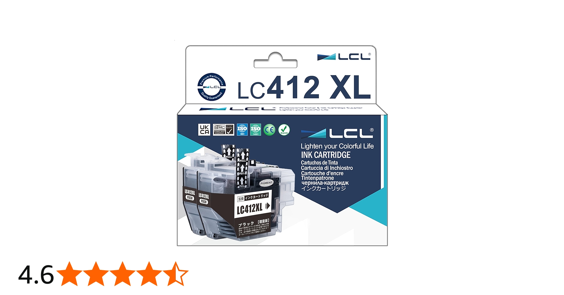 Amazon.co.jp: LCL Brother用 ブラザー用 LC412 LC412XL LC412BK