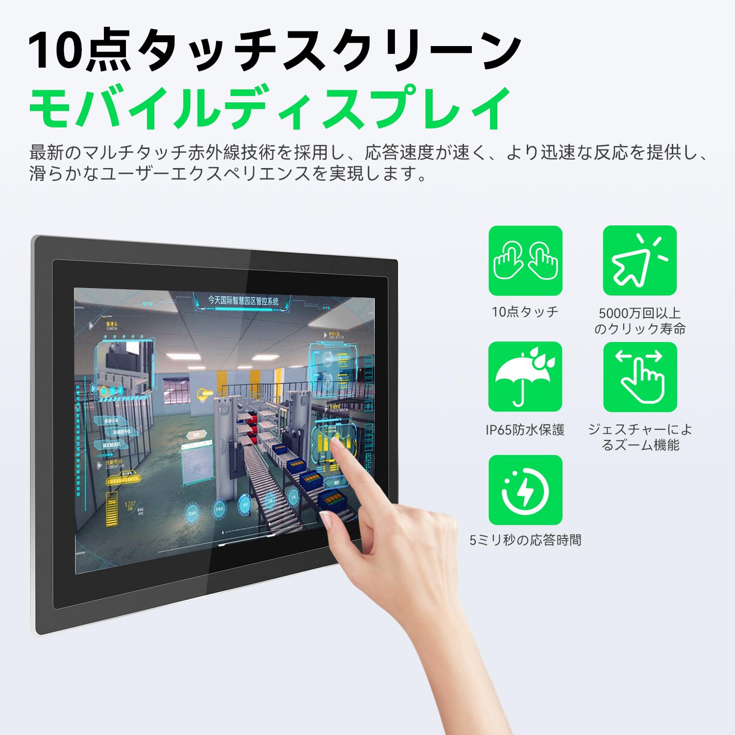 Amazon.co.jp: モバイルモニタープロ仕様の産業用モニターFHD