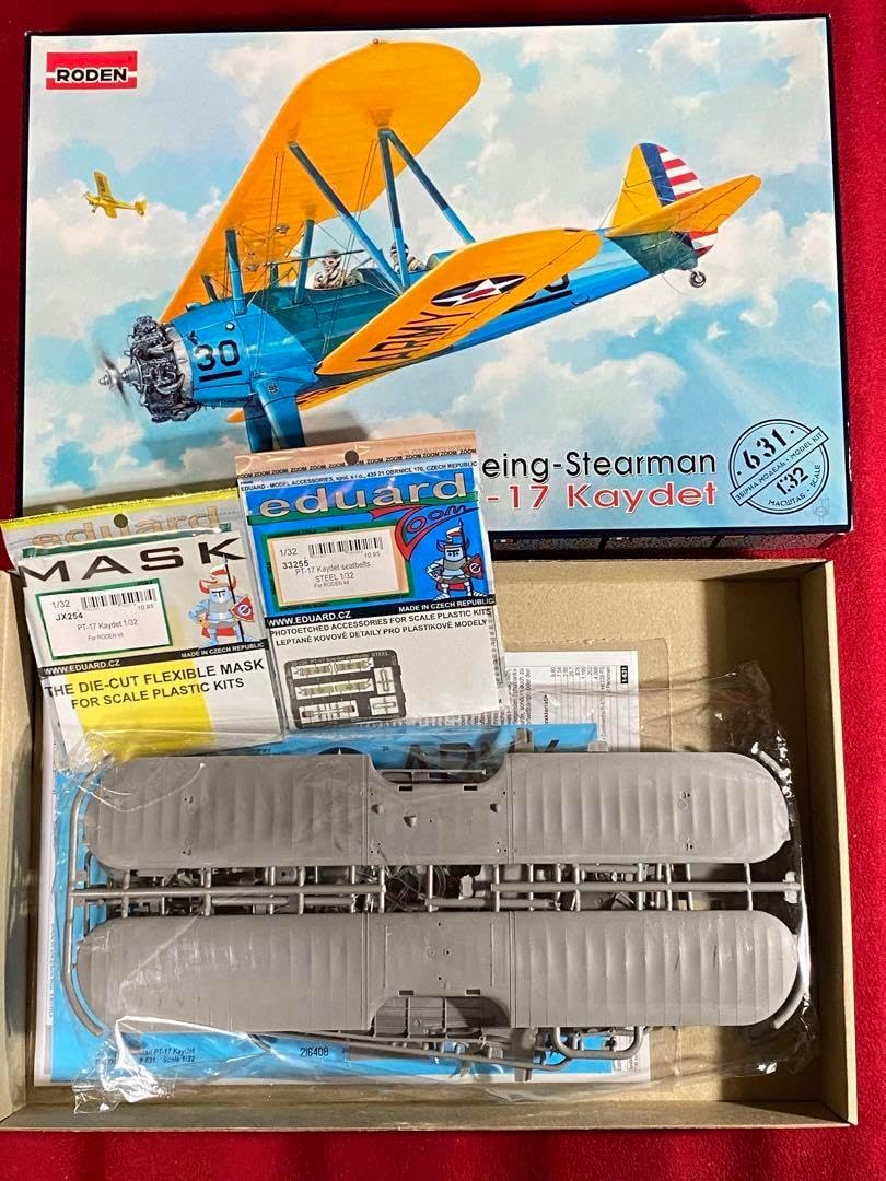 1/32 ローデンPT-17 & ICM DH.82 全2個セット+ パーツ 1/32 ローデンPT