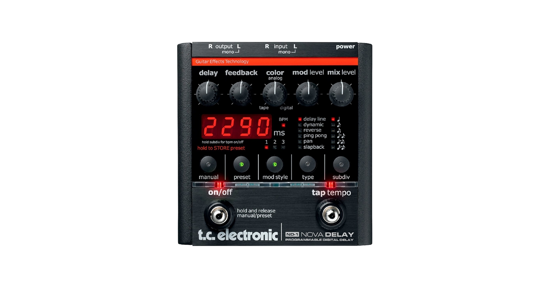 Amazon.com: TC Electronic ND-1 Nova Delay Guitar Pedal : Musical