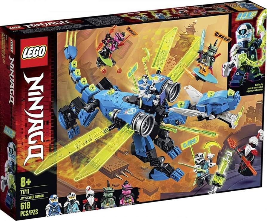 Amazon.com: LEGO NINJAGO Jay's Cyber Dragon 71711 Ninja Action Toy
