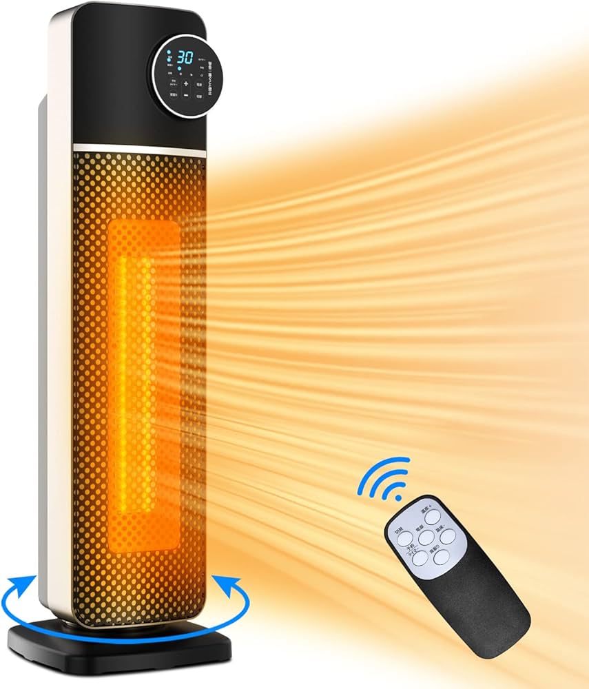 Amazon | セラミックヒーター 電気ヒーター 【2022新登場&タワー型】2