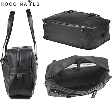 Amazon.co.jp: 【ROCO NAILS】スクールバッグ スクバ 合皮 ブラック 黒