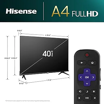 Amazon.com: Hisense 40-Inch Class A4 Series FHD 1080p Smart Roku