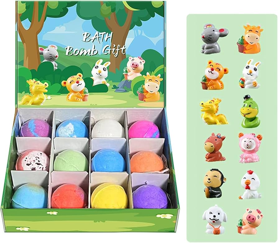 Amazon | バスボム 炭酸 入浴剤 12個入り ギフトセット 12個サプライズ