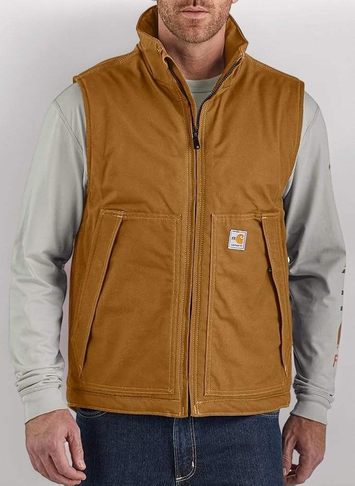 Carhartt Men's 103387 Flame-Resistant Quick Duck Vest - Large