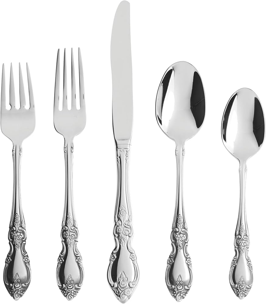 Amazon.com | Oneida Silverware Set For 1, Louisiana 5-Piece Fine