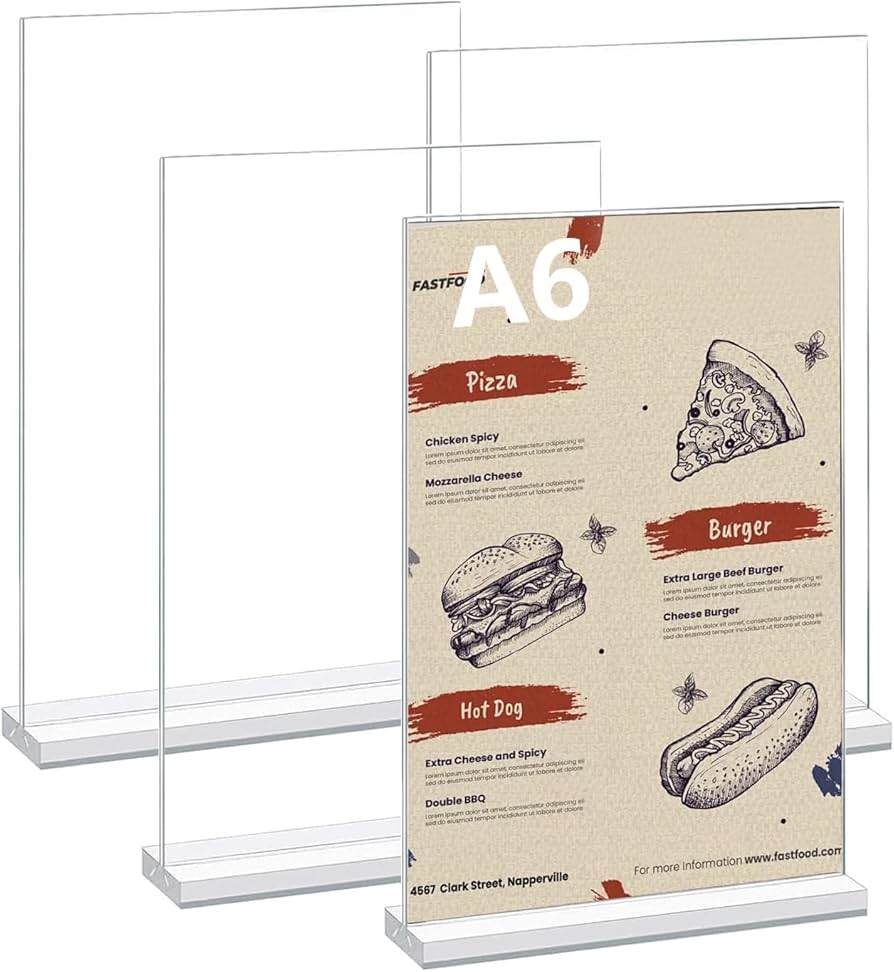 Amazon.co.jp: ZADAFINA アクリルスタンド A6 4個セット メニュー