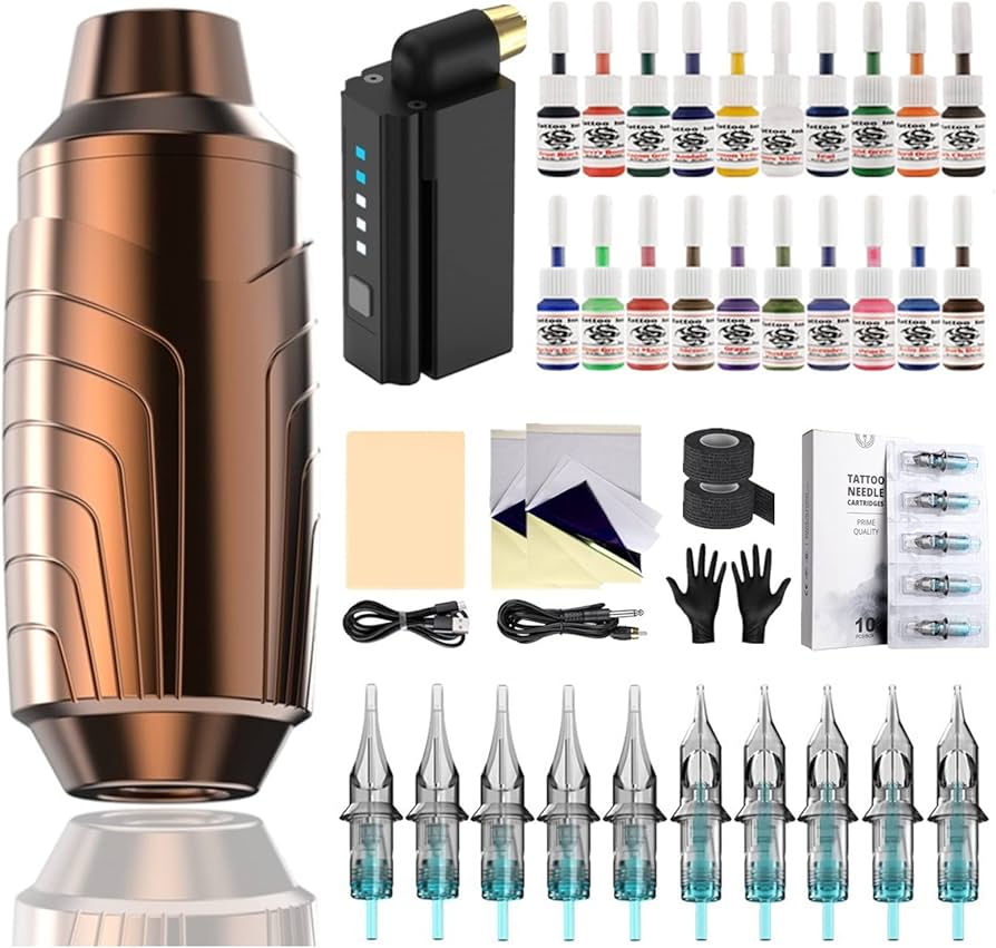 Amazon | タトゥーマシンセット、ワイヤレスバッテリータトゥーペン