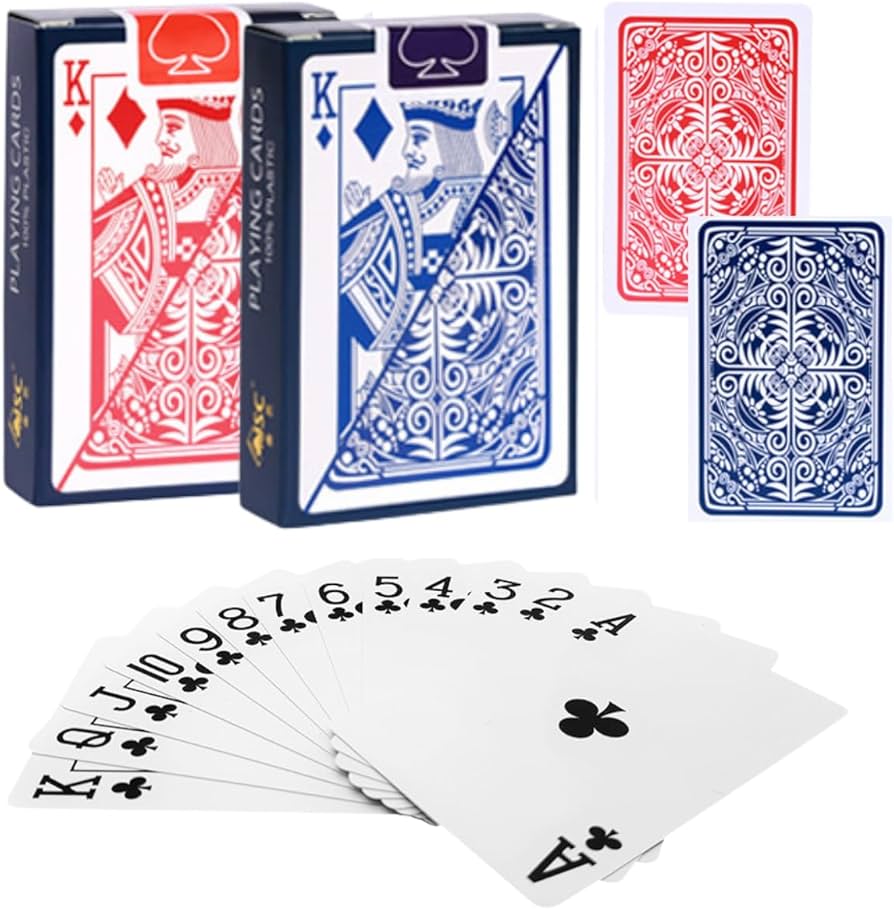 Amazon.co.jp: GlowTact トランプ プラスチック【2色・2個セット】防水