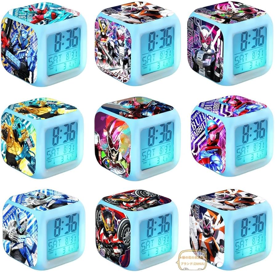 Amazon.co.jp: 仮面ライダー 目覚まし時計 置き時計 電王 歴代ライダー