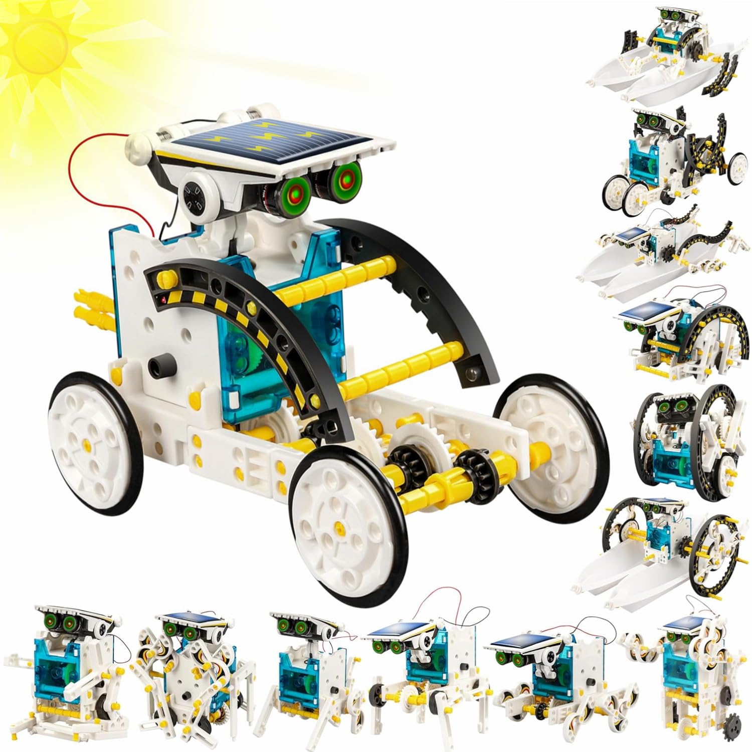 Amazon | プログラミング おもちゃ 13-in-1 ソーラーロボットキット