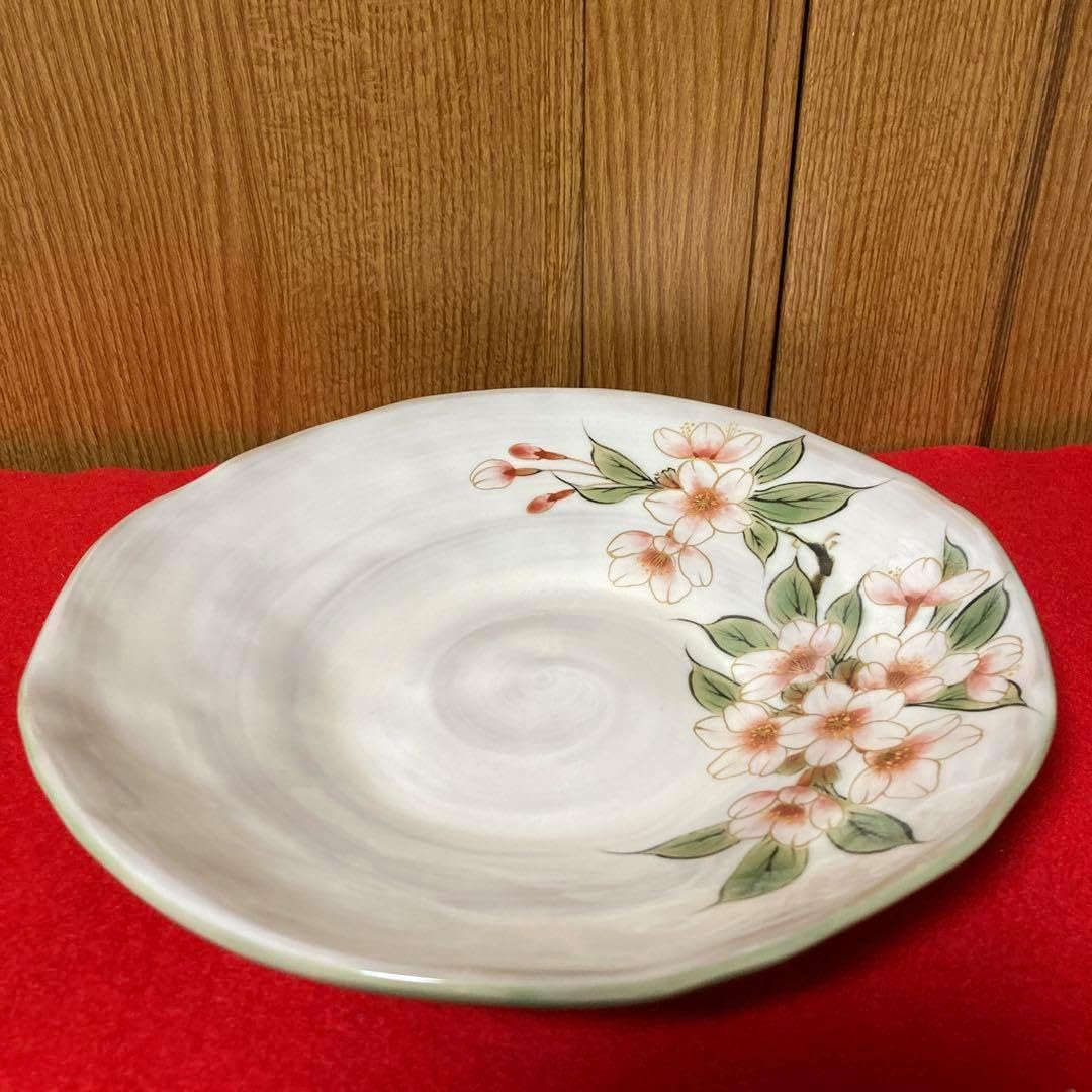 京焼/清水焼 陶葊 土渕陶あん 白掛桜 花生 15cm 小ぶり 京焼 清水焼 陶