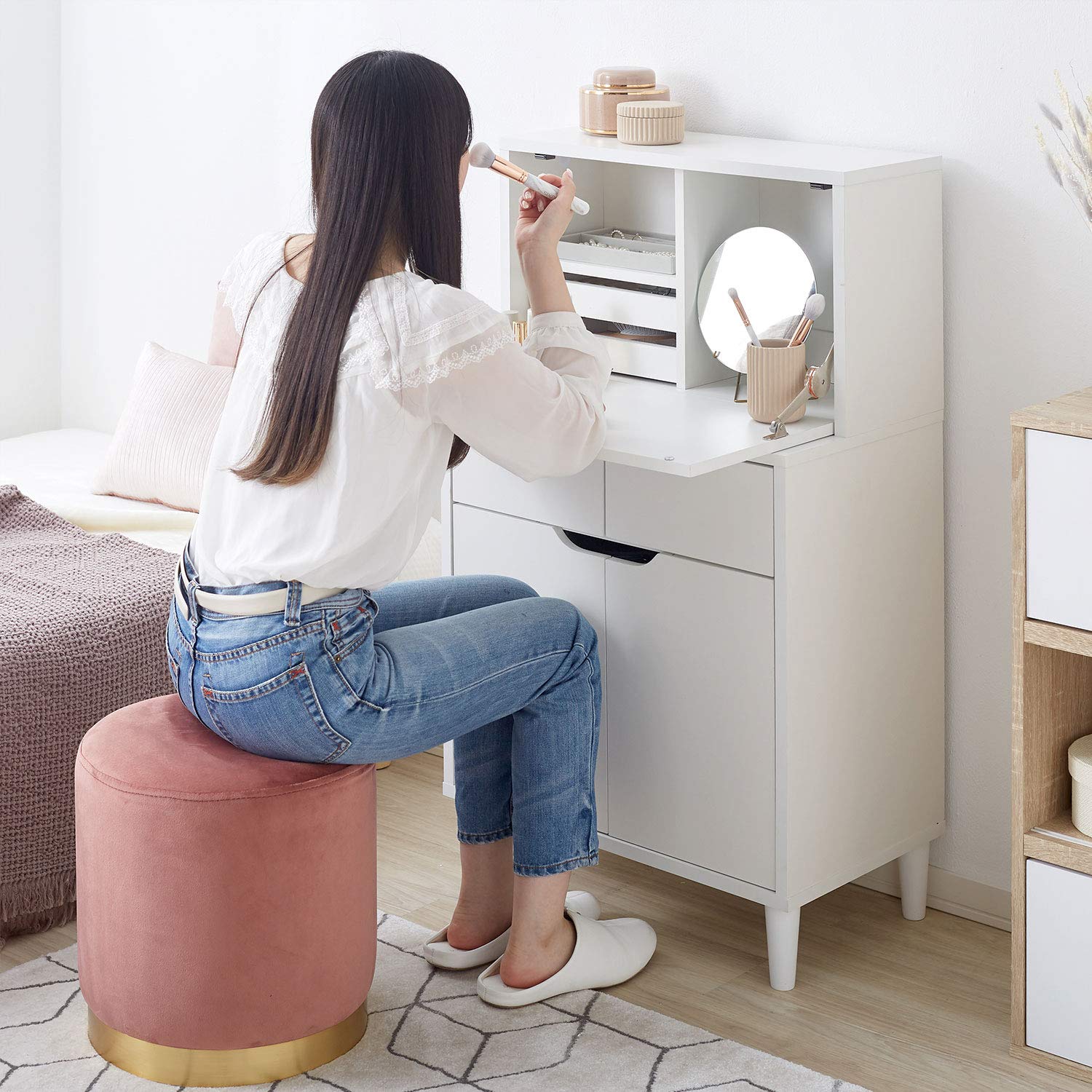 Amazon｜LOWYA ロウヤ ドレッサーチェスト ドレッサー 化粧台