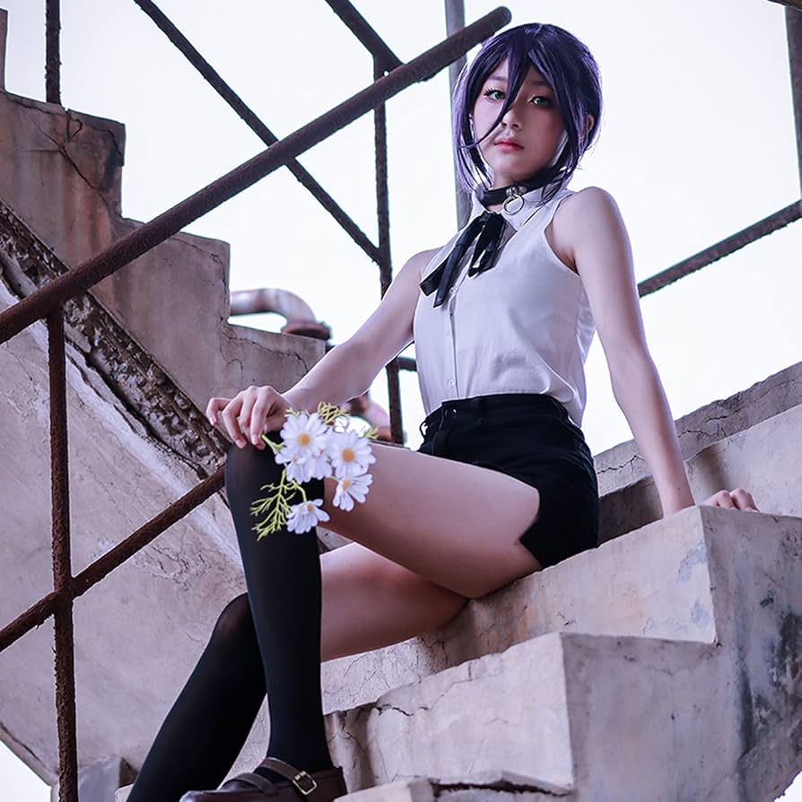 Amazon | チェンソーマン レゼ コスプレ 衣装 ウィッグ 首輪 靴下付き