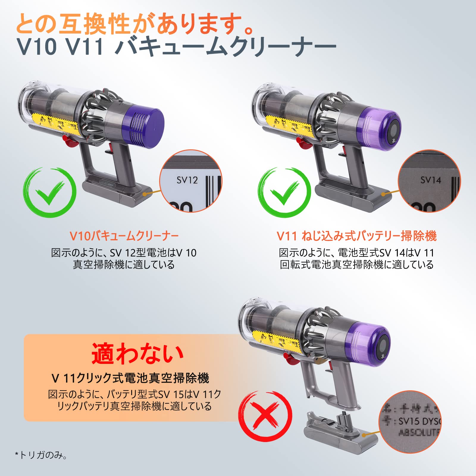 Amazon | 第3世代 金属製トリガー交換用ダイソン V10 V11 SV12 SV14