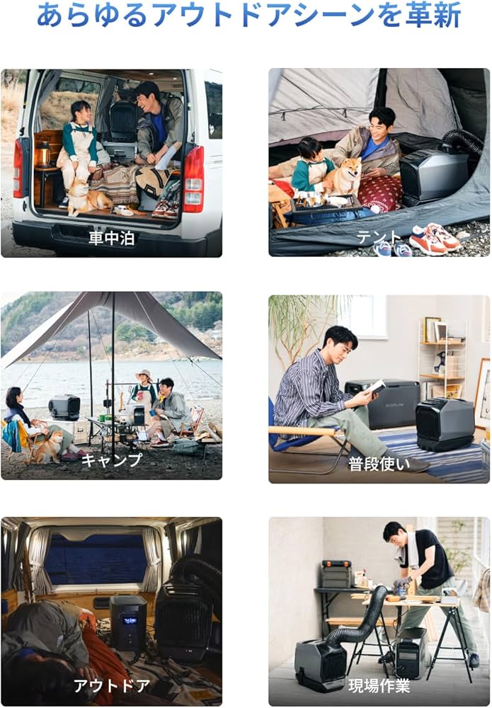 Amazon.co.jp: EcoFlow WAVE 3 ポータブルエアコン 1.8kW/6100Bt